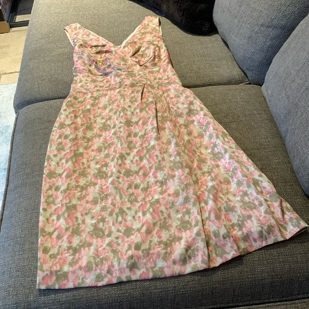 Gently Loved Floral Dress w Bow by Talbots